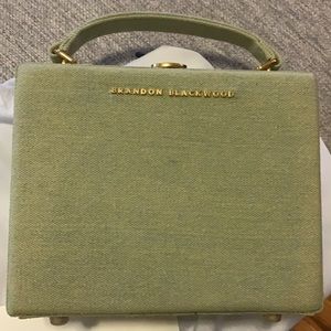 Brendon Blackwood Green Denim Trunk Bag